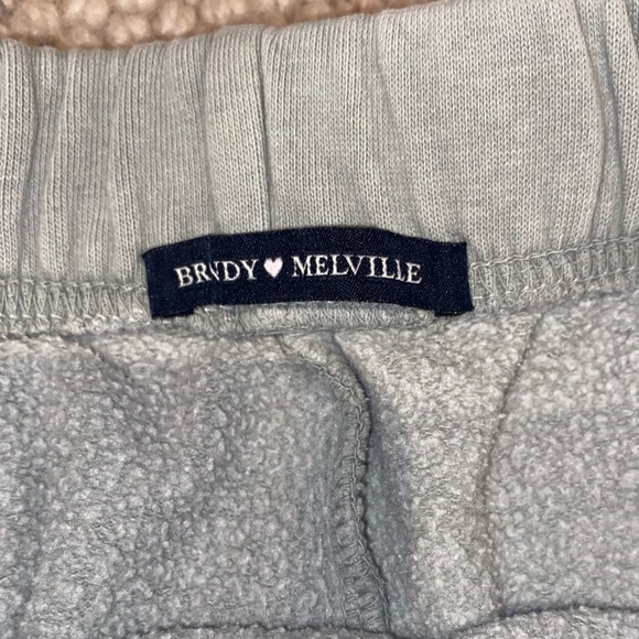 brandy melville sage green sweatshorts - Picture 2 of 2